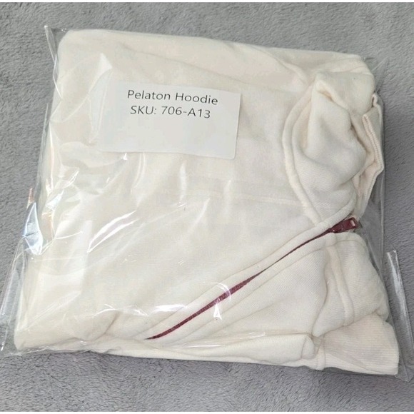 Peloton White Pullover Side Zip Sweatshirt Size Large - Picture 14 of 14